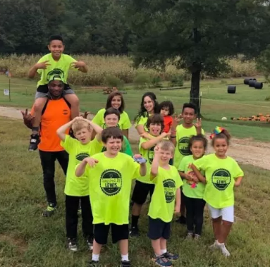 Corey Lewis with his Students.