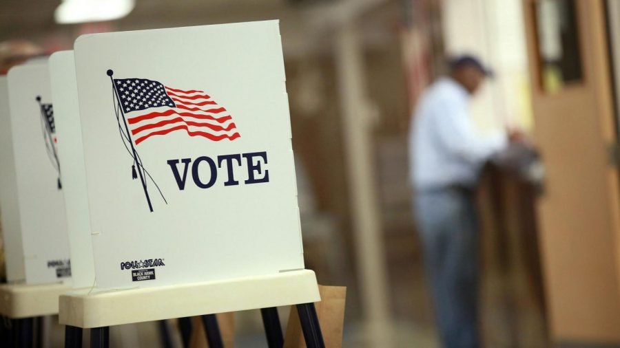 A picture of a voting booth, image courtesy of WOSU Public Media.