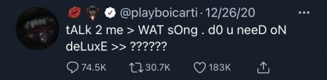 Tweeted by Playboi Carti right after his release of Whole Lotta Red