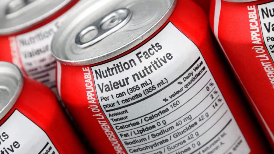 nutrition facts on soda